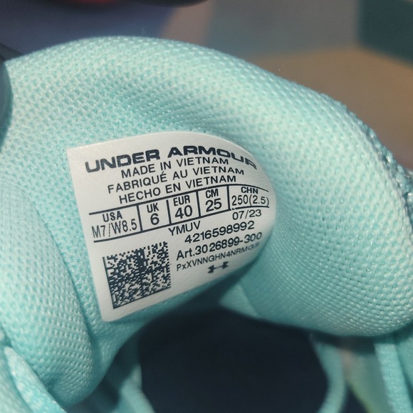 Under Armour Curry HOVR Splash 3 Basketball Shoes Blue Surf 3026899-300 Mens 7 - Picture 8 of 9